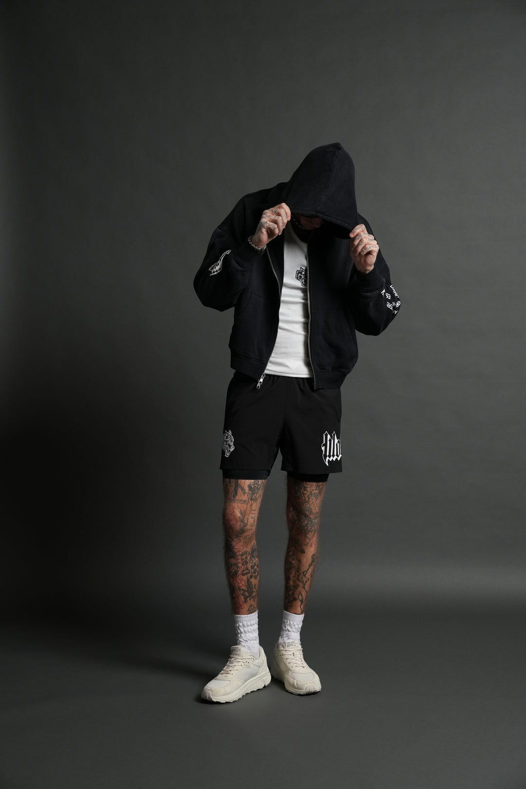 Boba Fett Vex Double Zip Hoodie in Black Drift Wash