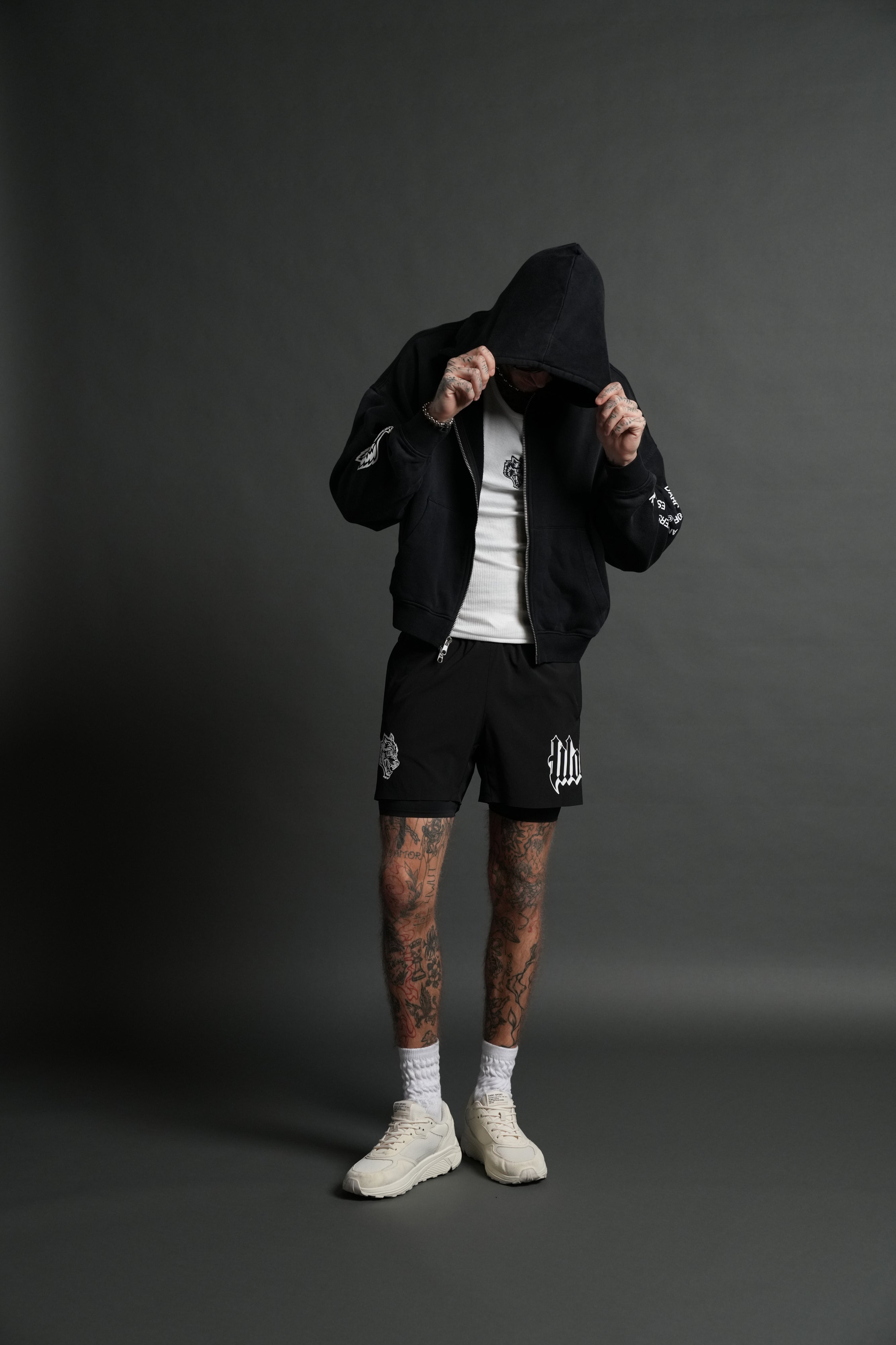 Boba Fett Vex Double Zip Hoodie in Black Drift Wash