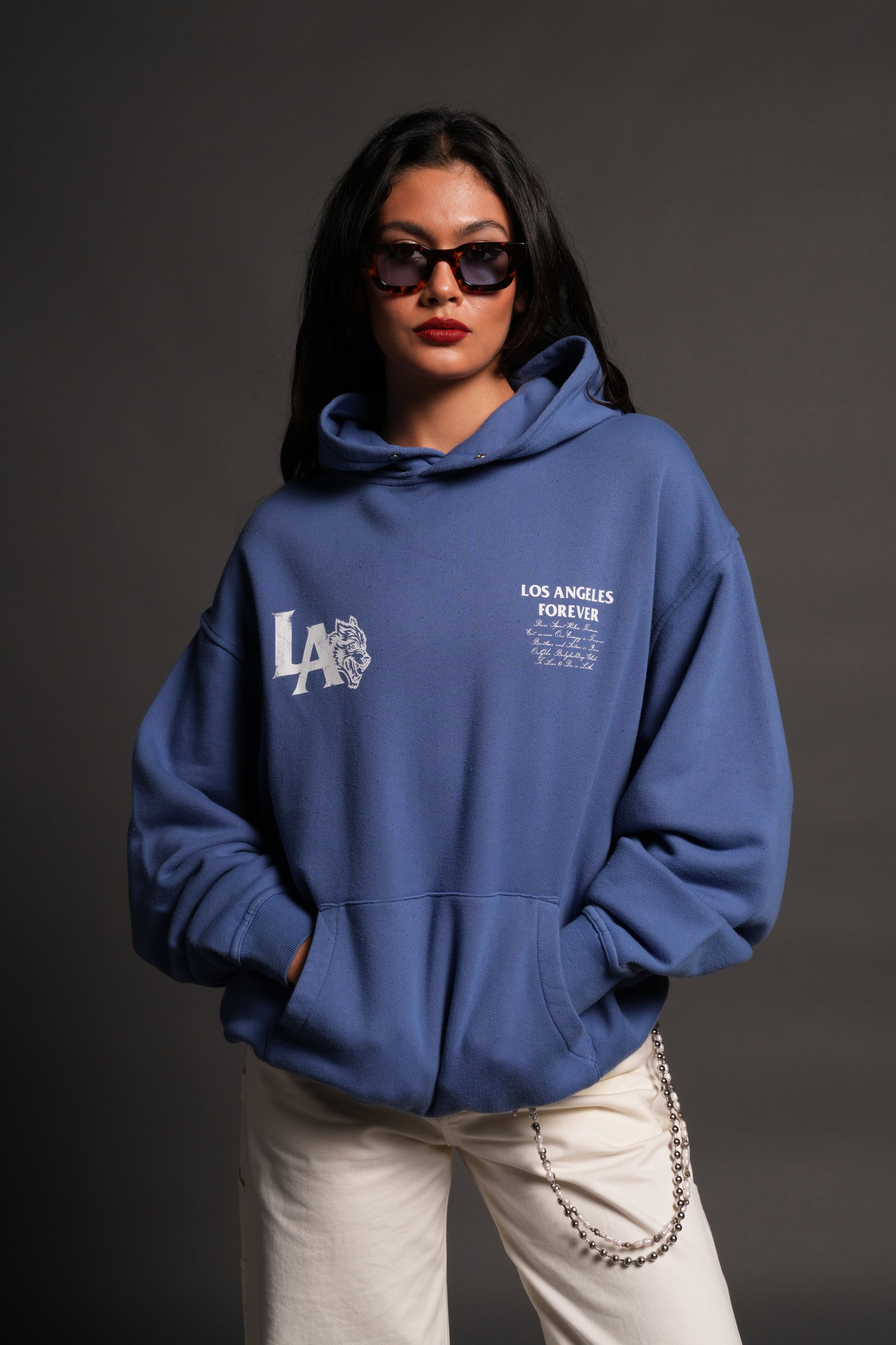 La Wolves V2 Pierce Hoodie La Blue