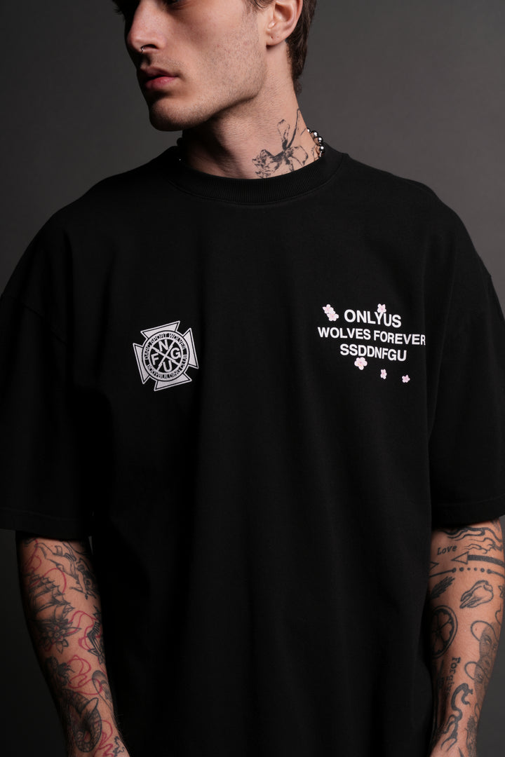 Our Fire V2 "Premium" Oversized Tee in Black