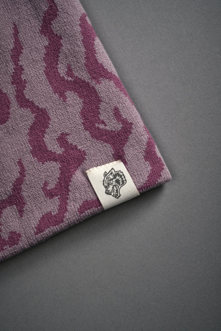 Warrior's Fire Cap Beanie in Purple Smoke