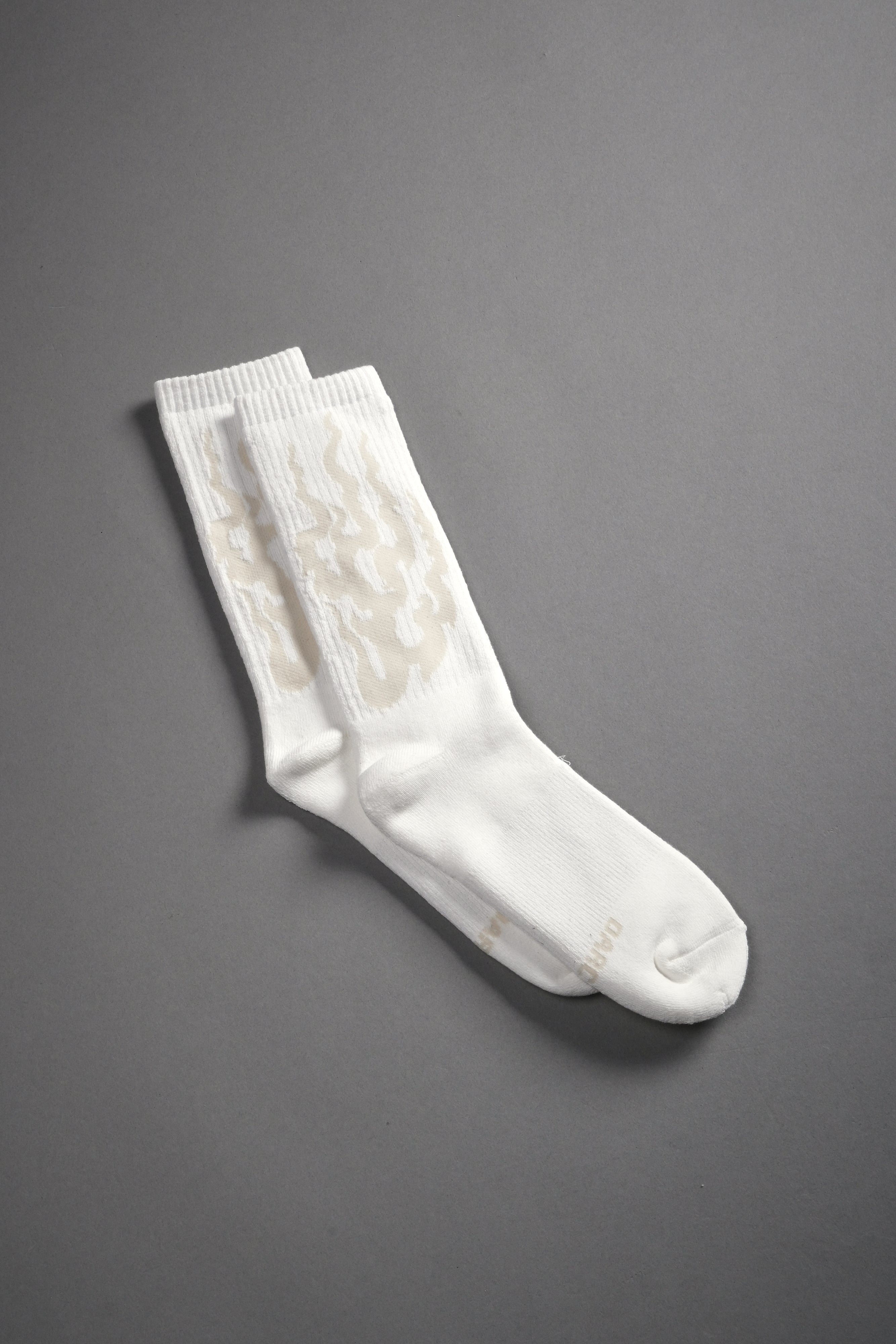 Darc Infernal Full Flames Classic Socks in Cream
