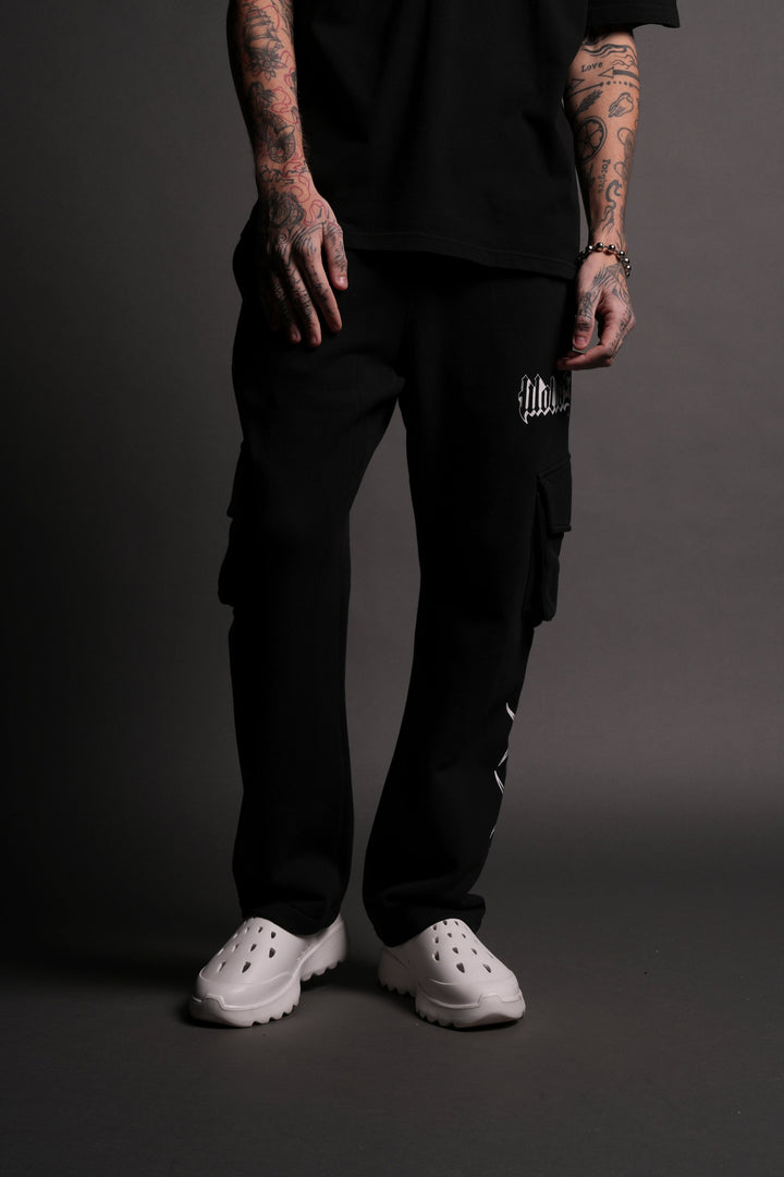 You'll Know It Bigelow Cargo Sweat Pants in Black