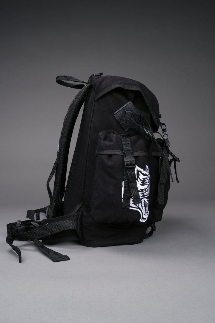 Wolves Hesh Traveler Backpack in Black