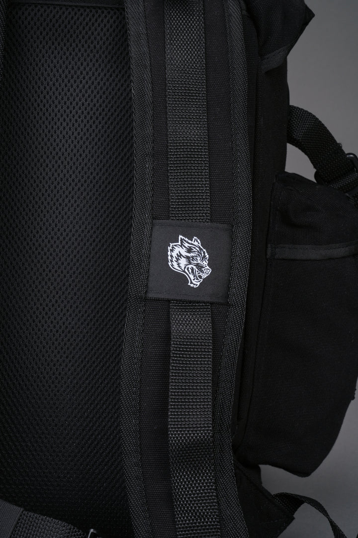 Wolves Hesh Traveler Backpack in Black