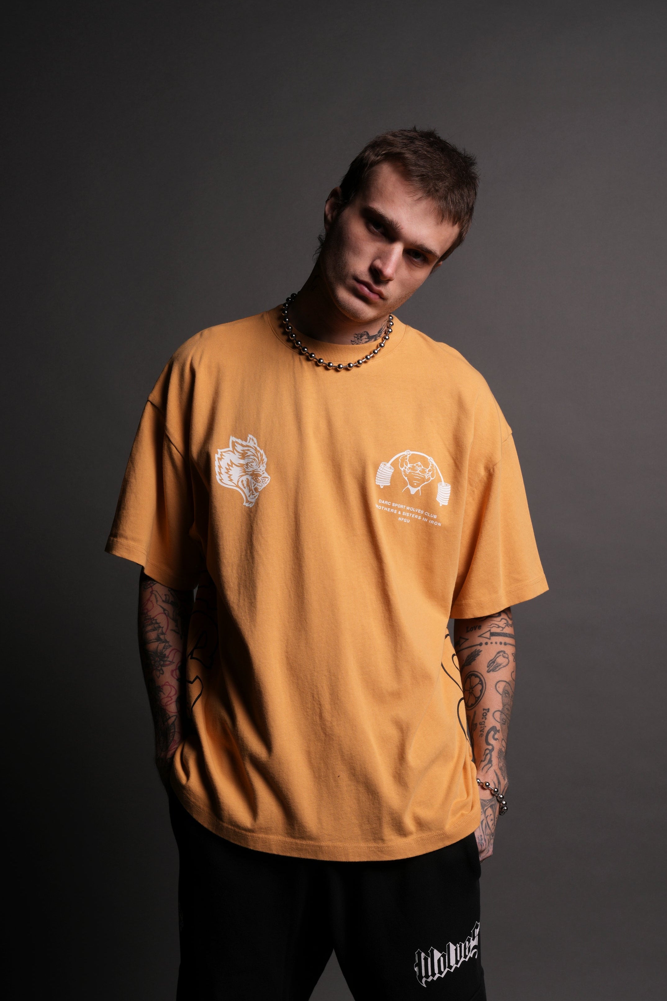 Powerhouse Forever "Premium" Oversized Tee in Golden Yellow