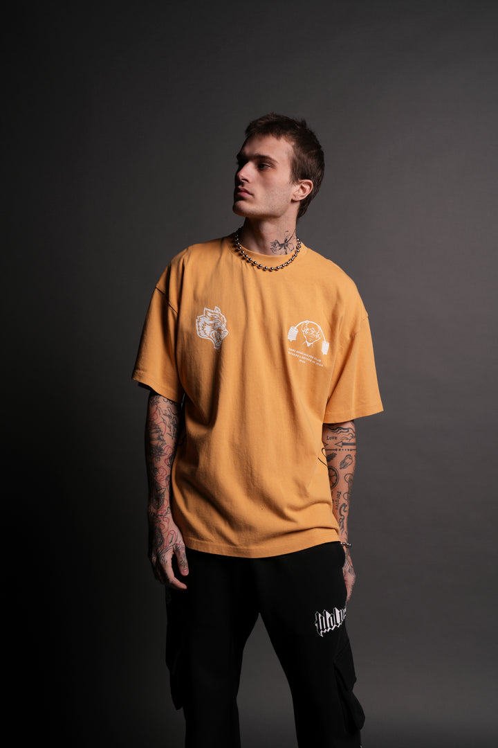 Powerhouse Forever "Premium" Oversized Tee in Golden Yellow