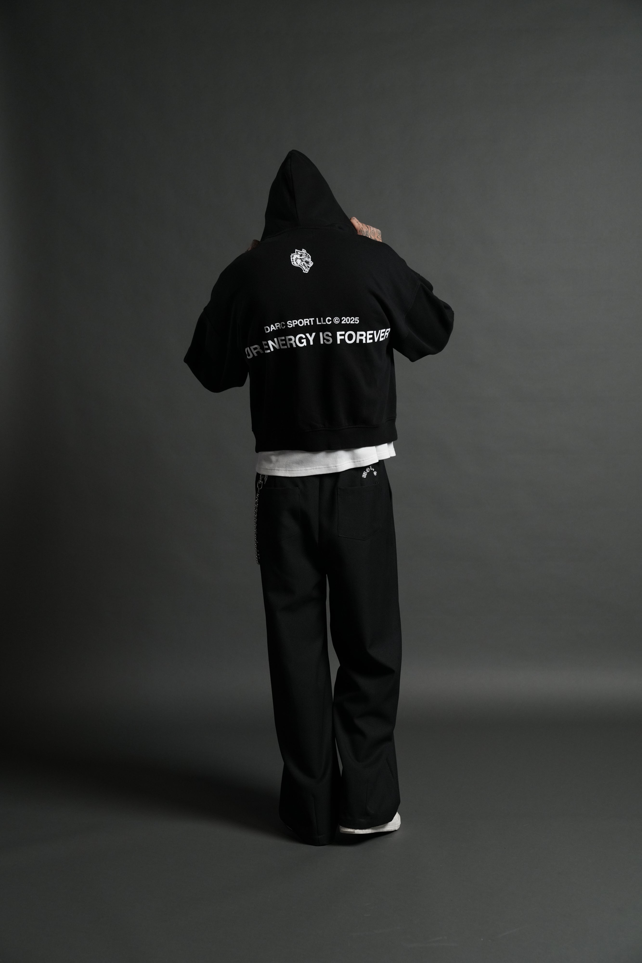 Crossed Paths Darco Double Zip Hoodie in Black