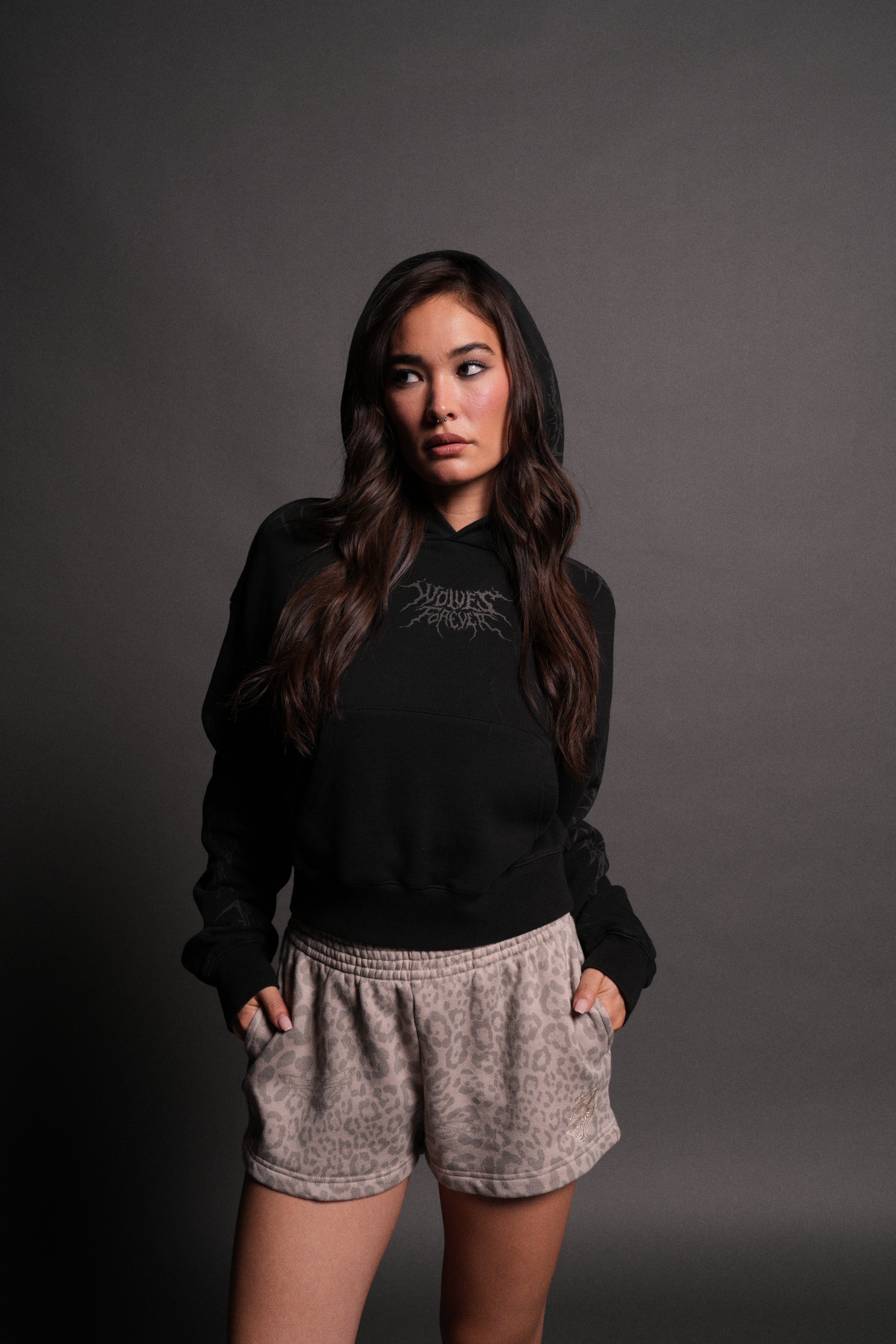 Surrounded by Thorns "Owen" (Cropped) Hoodie in Black