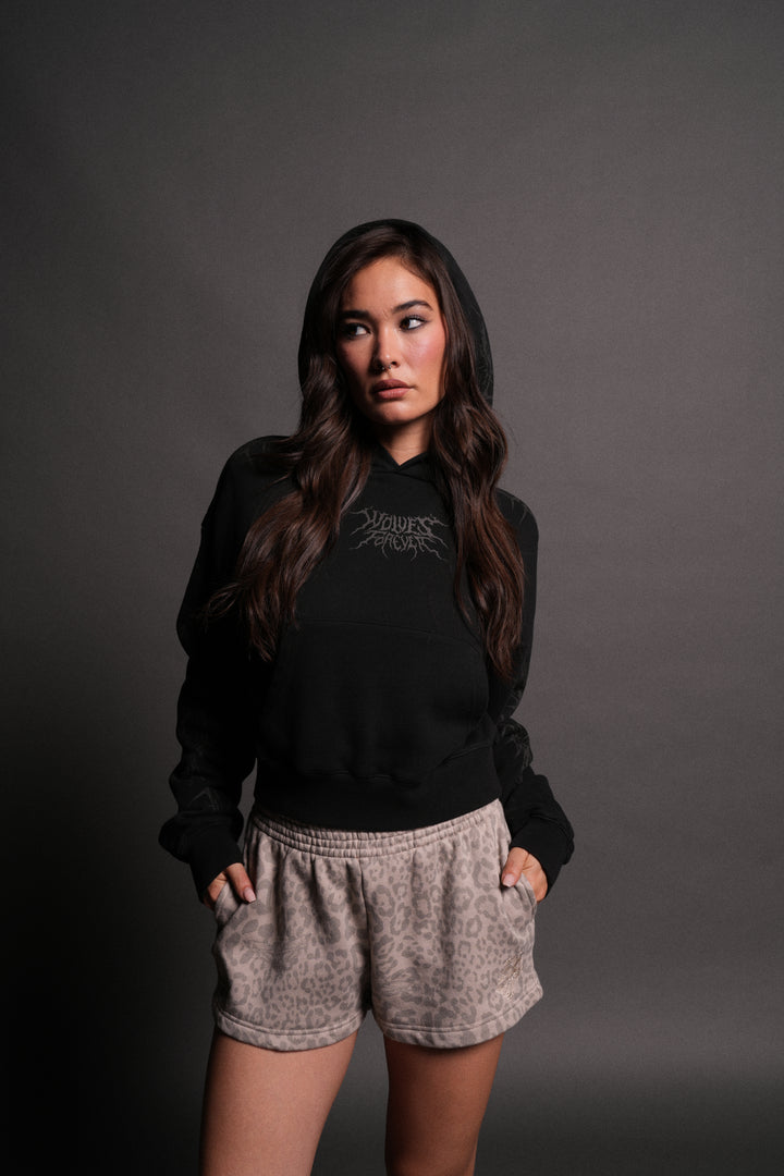 Surrounded by Thorns "Owen" (Cropped) Hoodie in Black