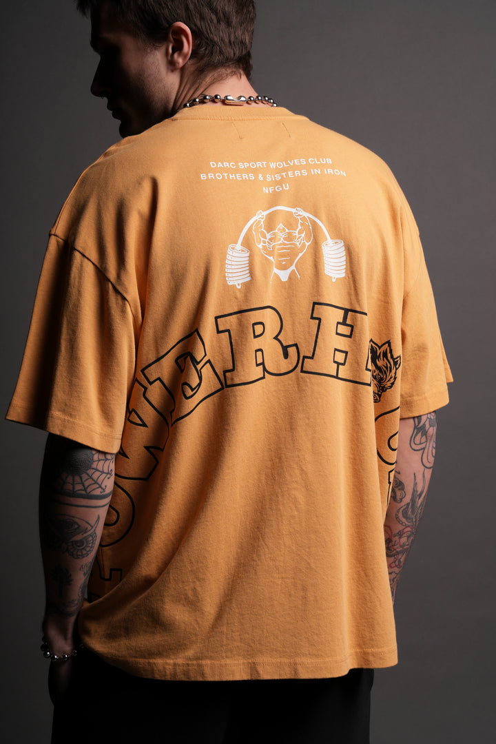 Powerhouse Forever "Premium" Oversized Tee in Golden Yellow