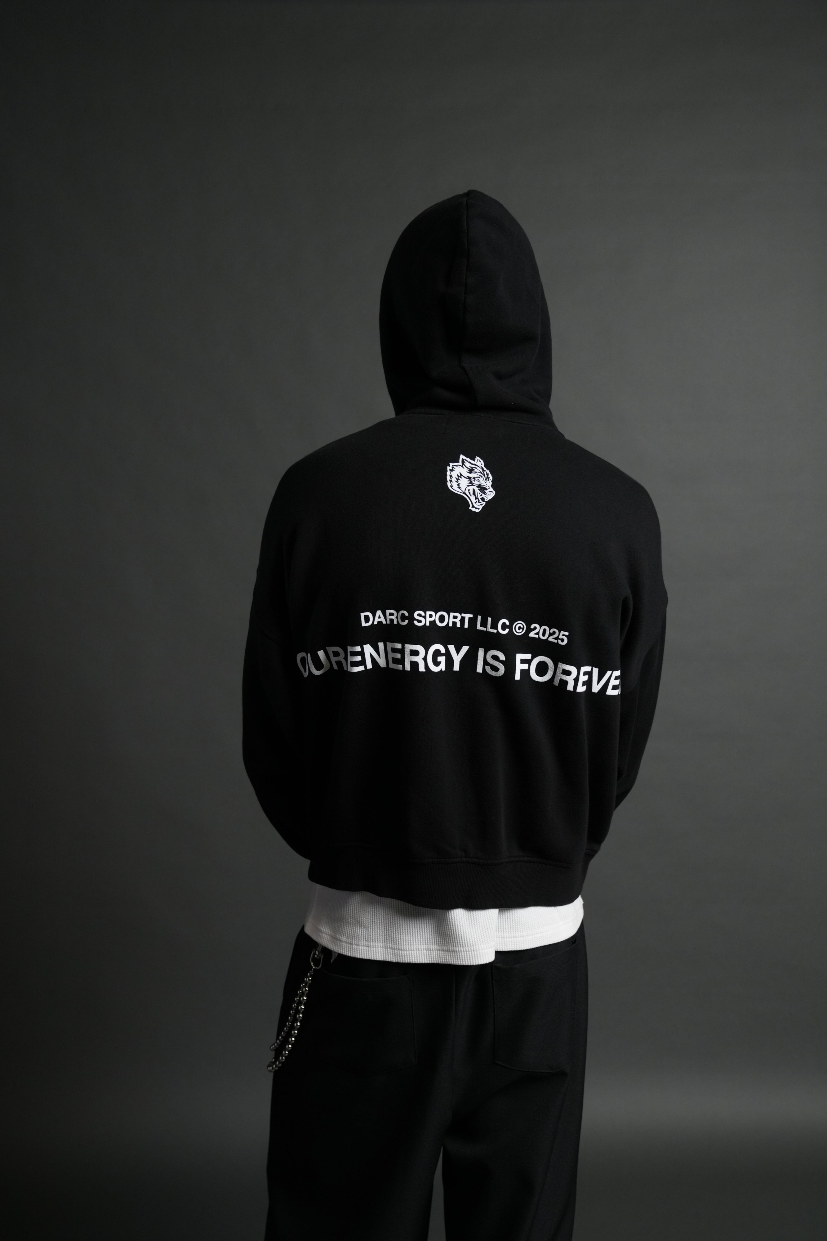 Crossed Paths Darco Double Zip Hoodie in Black