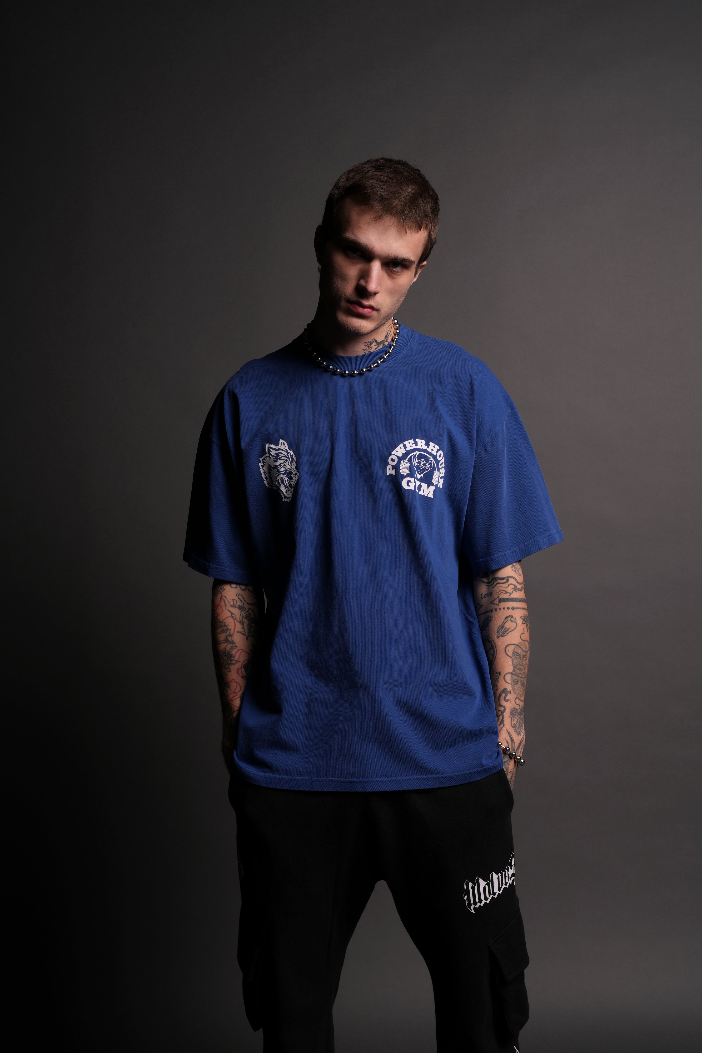 NFGU Powerhouse "Premium" Oversized Tee in Darc Blue