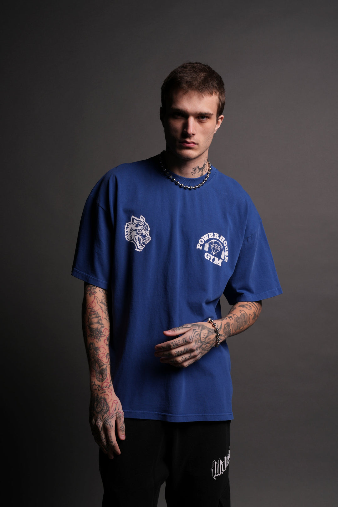 NFGU Powerhouse "Premium" Oversized Tee in Darc Blue