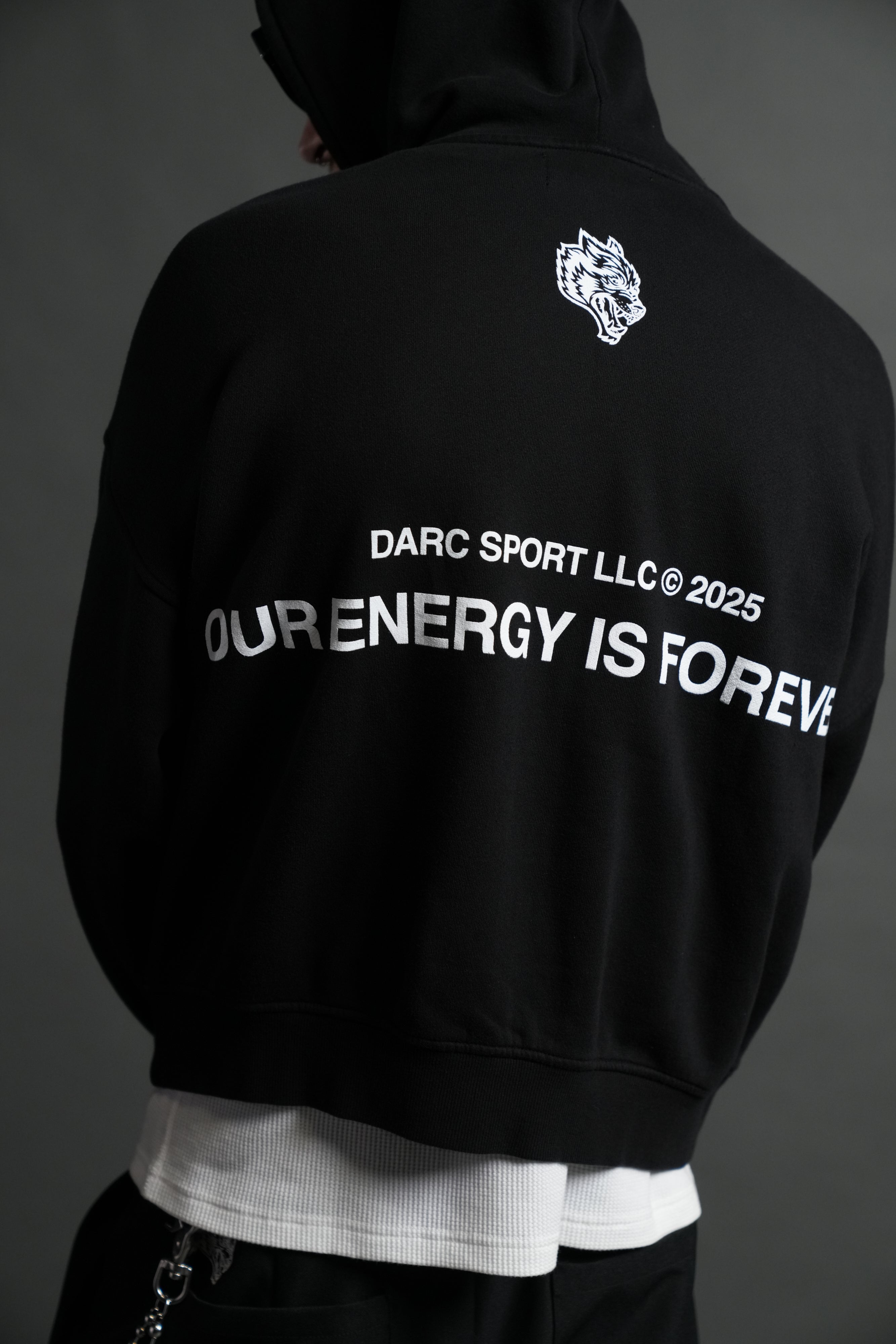 Crossed Paths Darco Double Zip Hoodie in Black