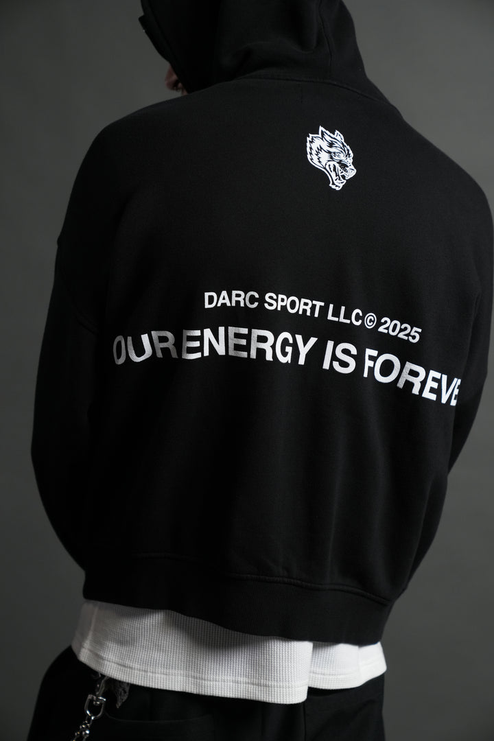 Crossed Paths Darco Double Zip Hoodie in Black