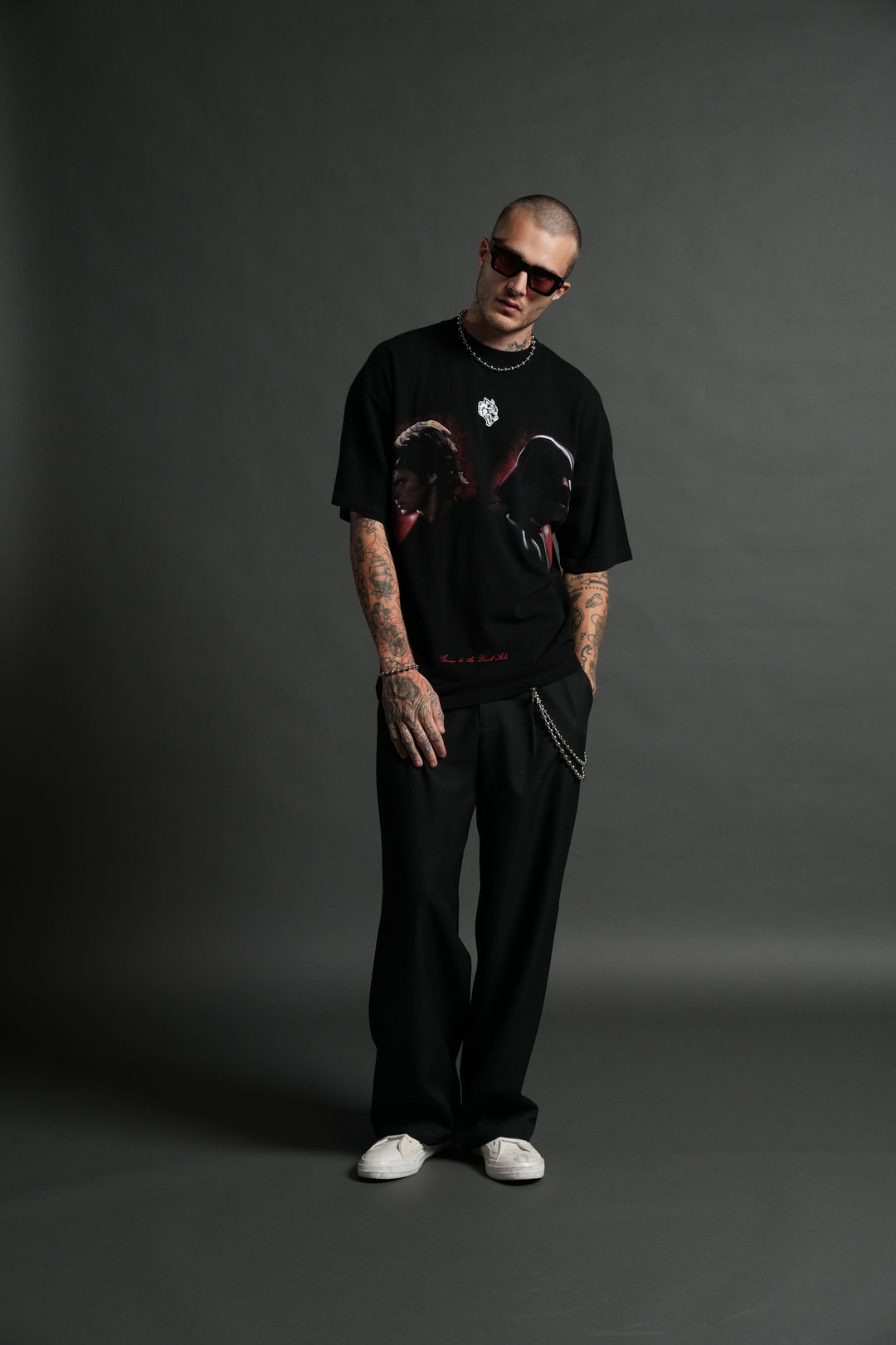 Turn Dark "Premium" Oversized Tee in Black