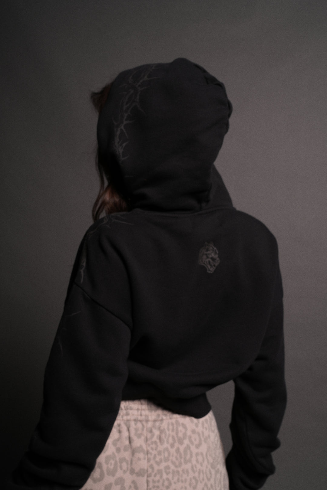 Surrounded by Thorns "Owen" (Cropped) Hoodie in Black