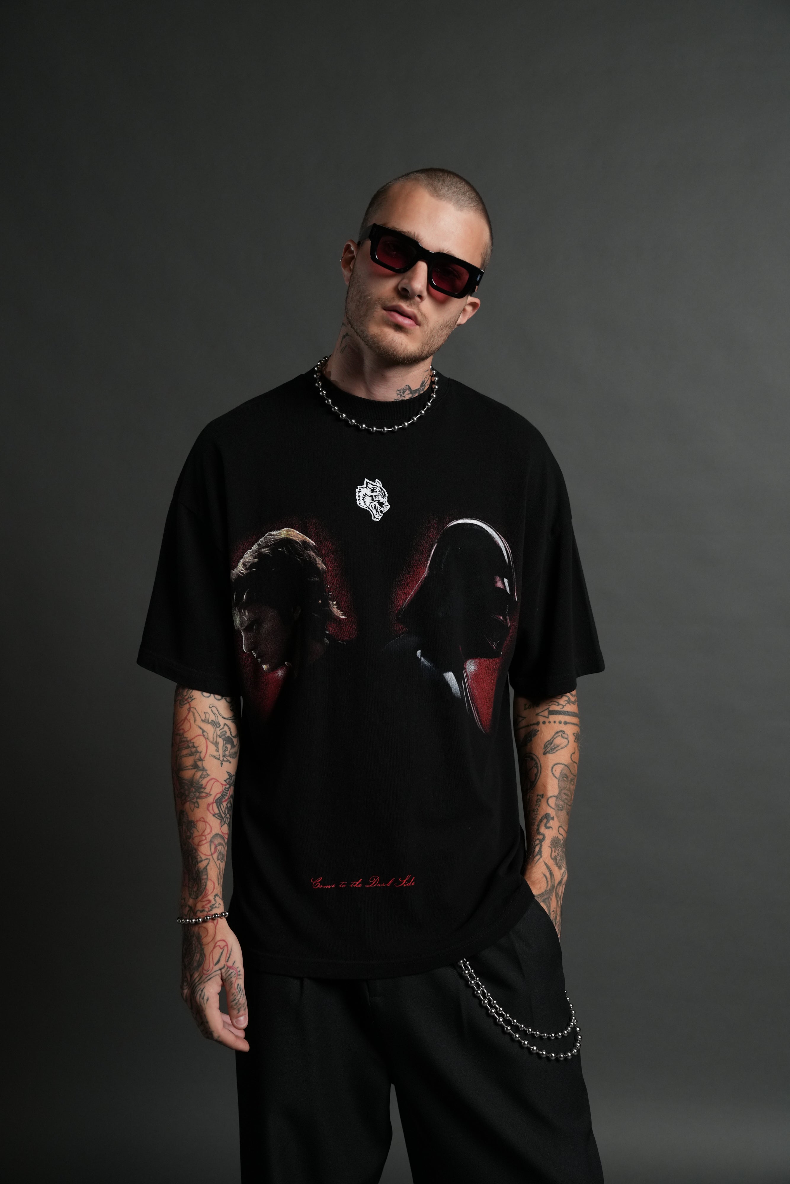 Turn Dark "Premium" Oversized Tee in Black