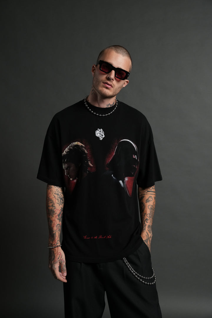 Turn Dark "Premium" Oversized Tee in Black