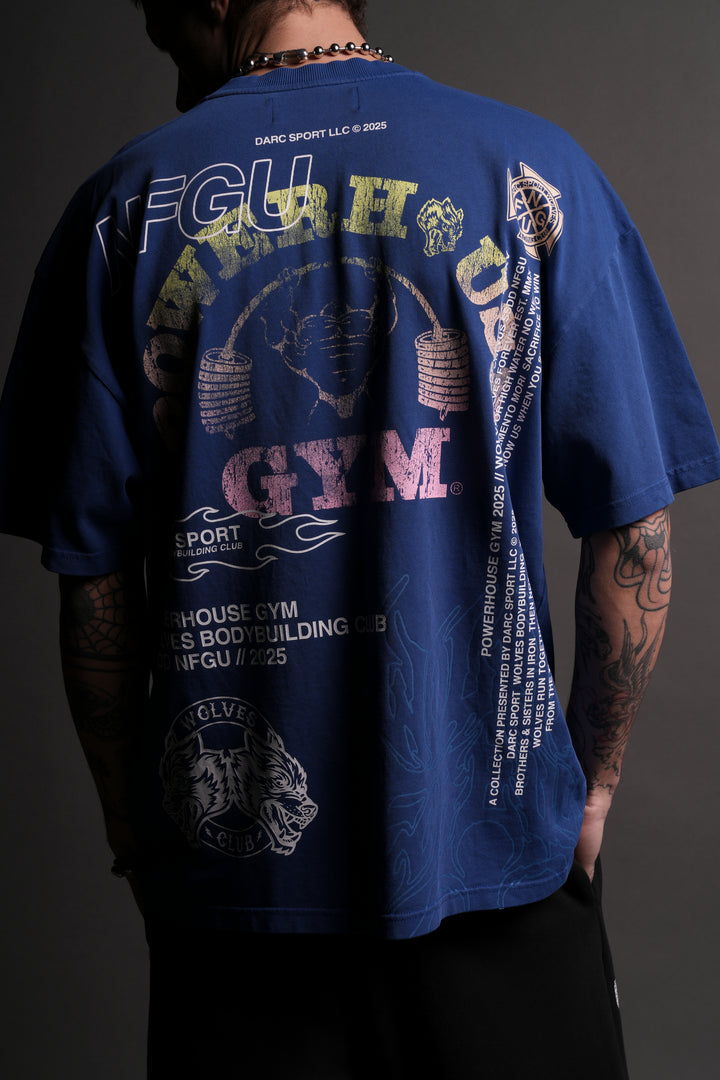 NFGU Powerhouse "Premium" Oversized Tee in Darc Blue