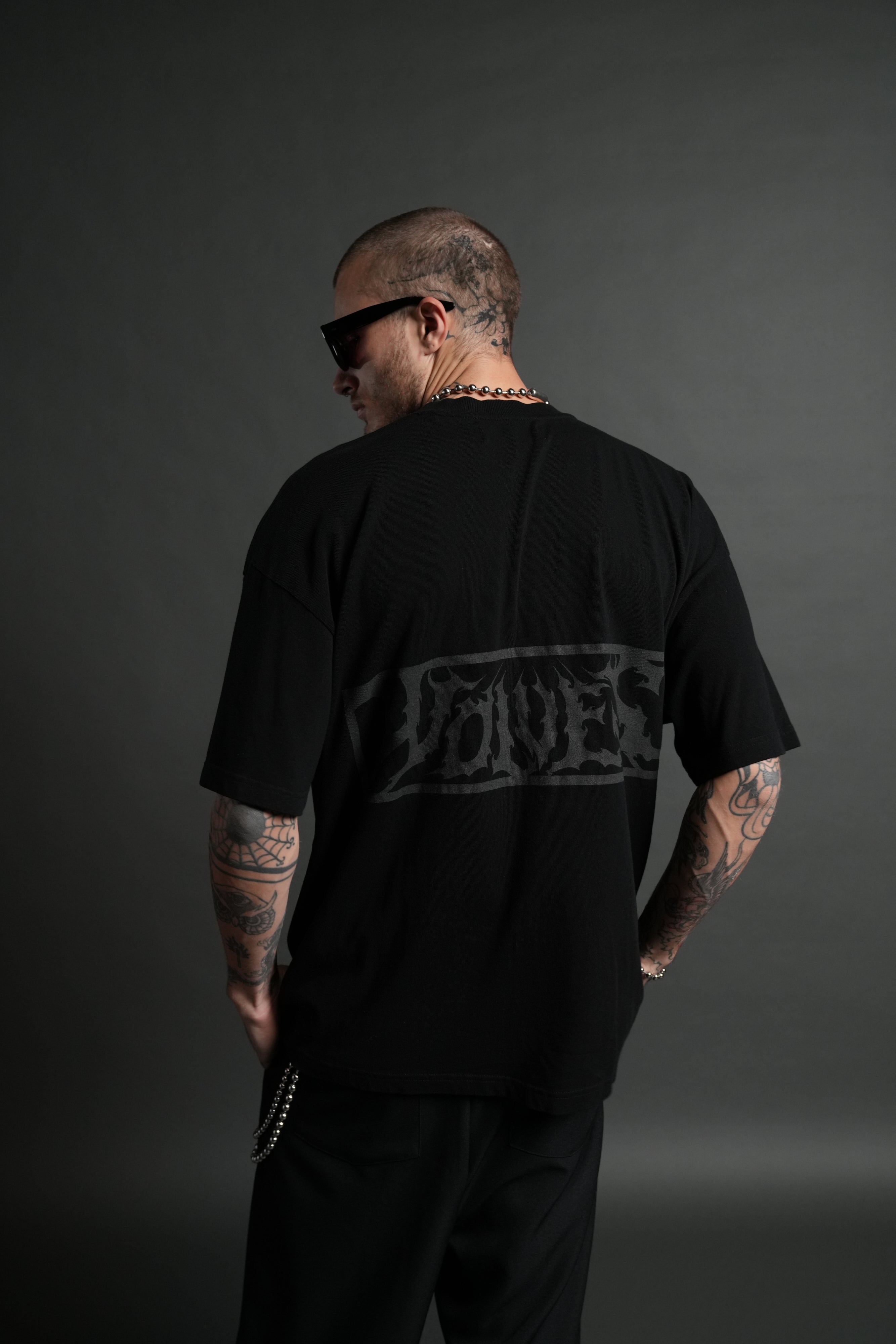 Turn Dark "Premium" Oversized Tee in Black