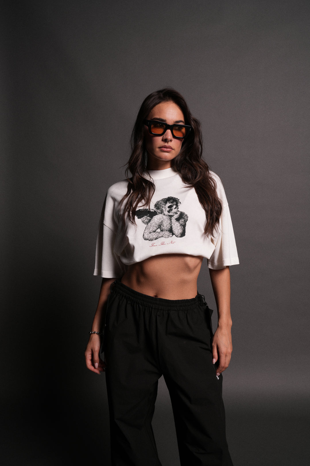 Fallen Halo Oversized "Premium" Unisex Tee in Cream