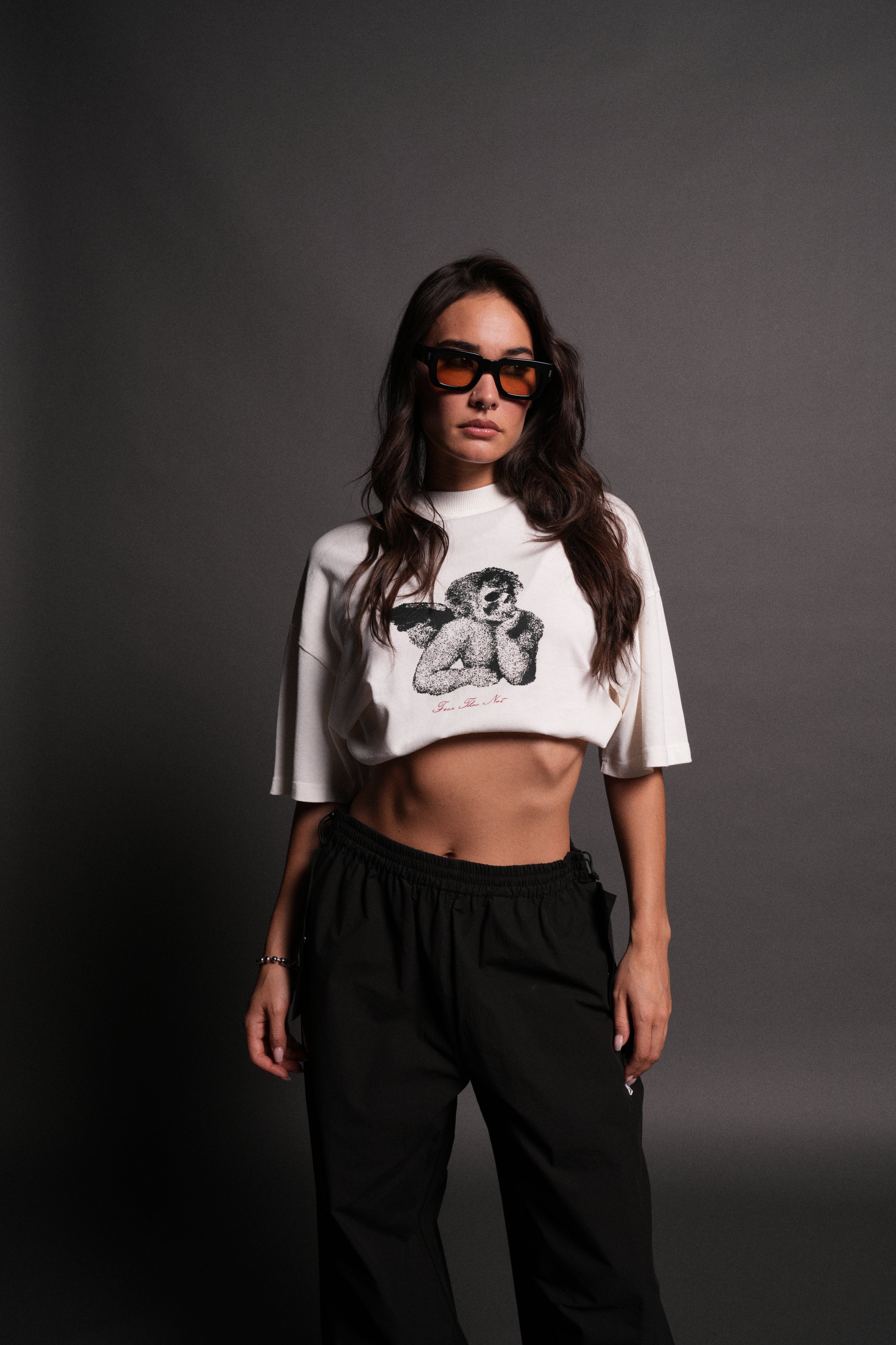 Fallen Halo Oversized "Premium" Unisex Tee in Cream