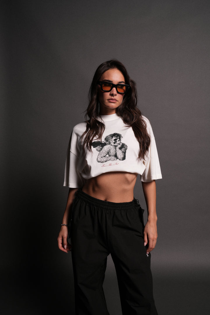 Fallen Halo Oversized "Premium" Unisex Tee in Cream