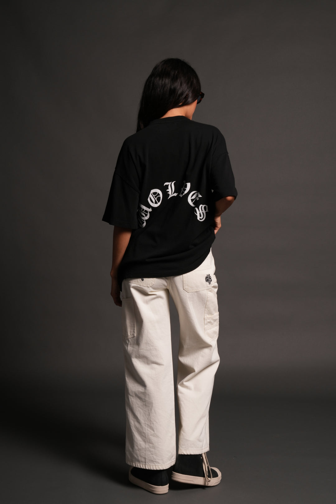 Los Cherub Premium Oversized Tee in Black