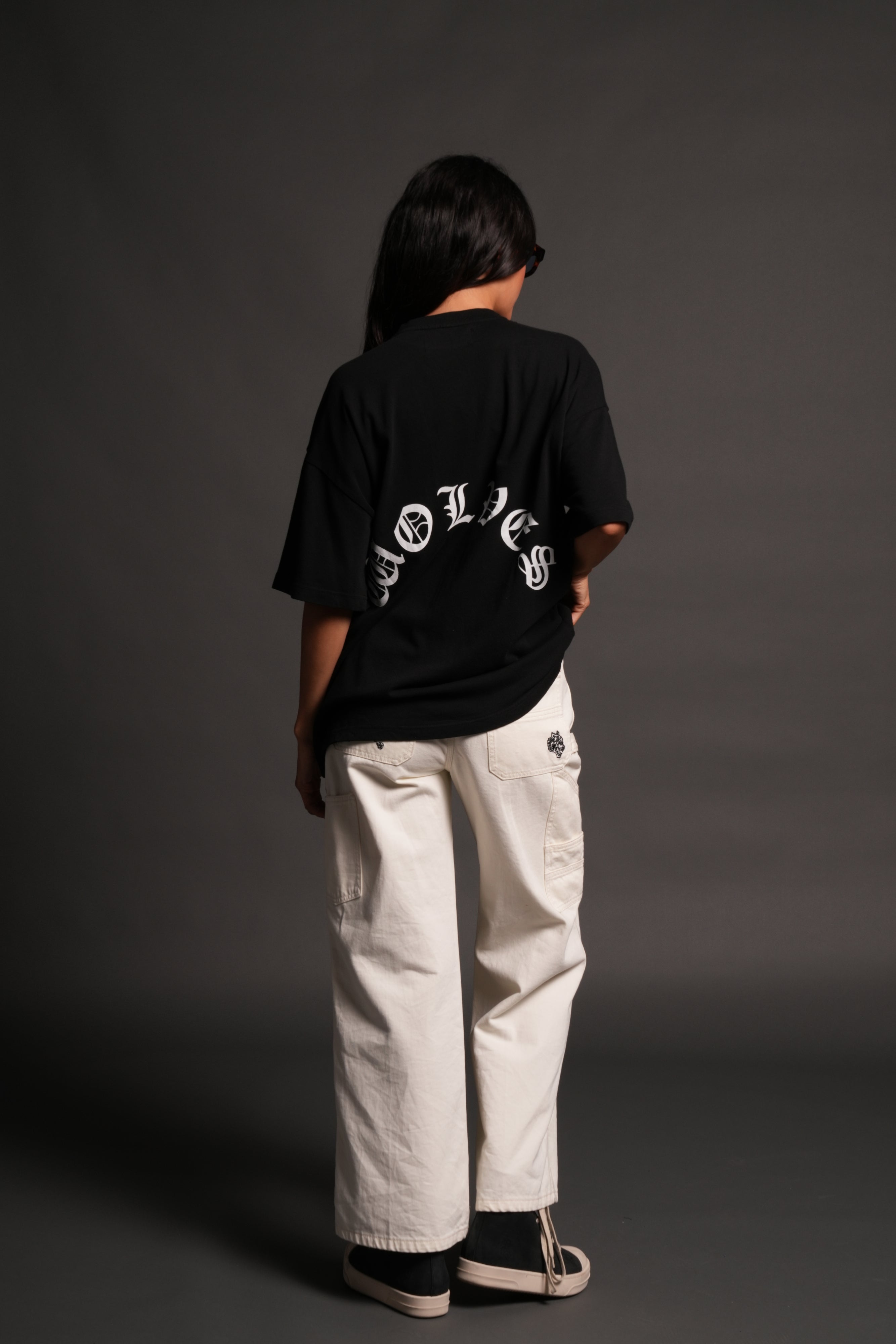 Los Cherub Premium Oversized Tee in Black