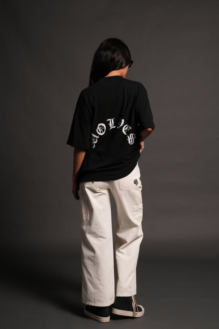 Los Cherub Premium Oversized Tee in Black