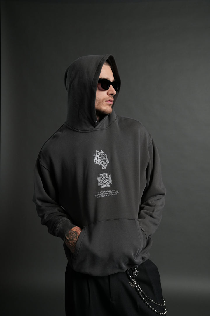 Ashes of the Dark V2 "Pierce" Hoodie in Wolf Gray Drift Wash