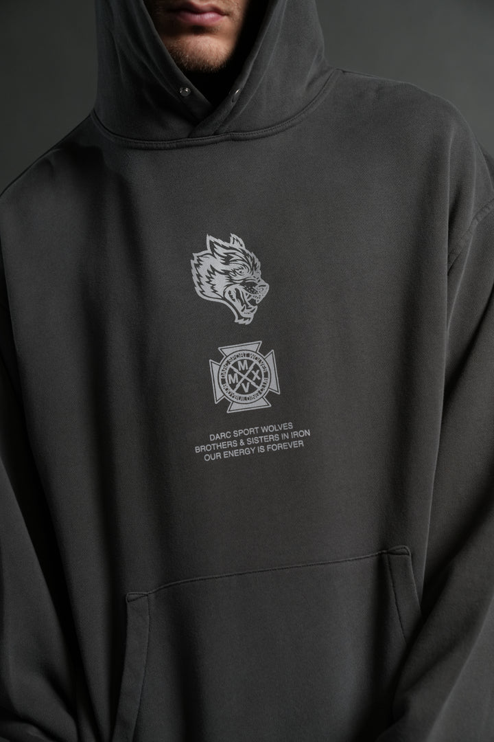 Ashes of the Dark V2 "Pierce" Hoodie in Wolf Gray Drift Wash