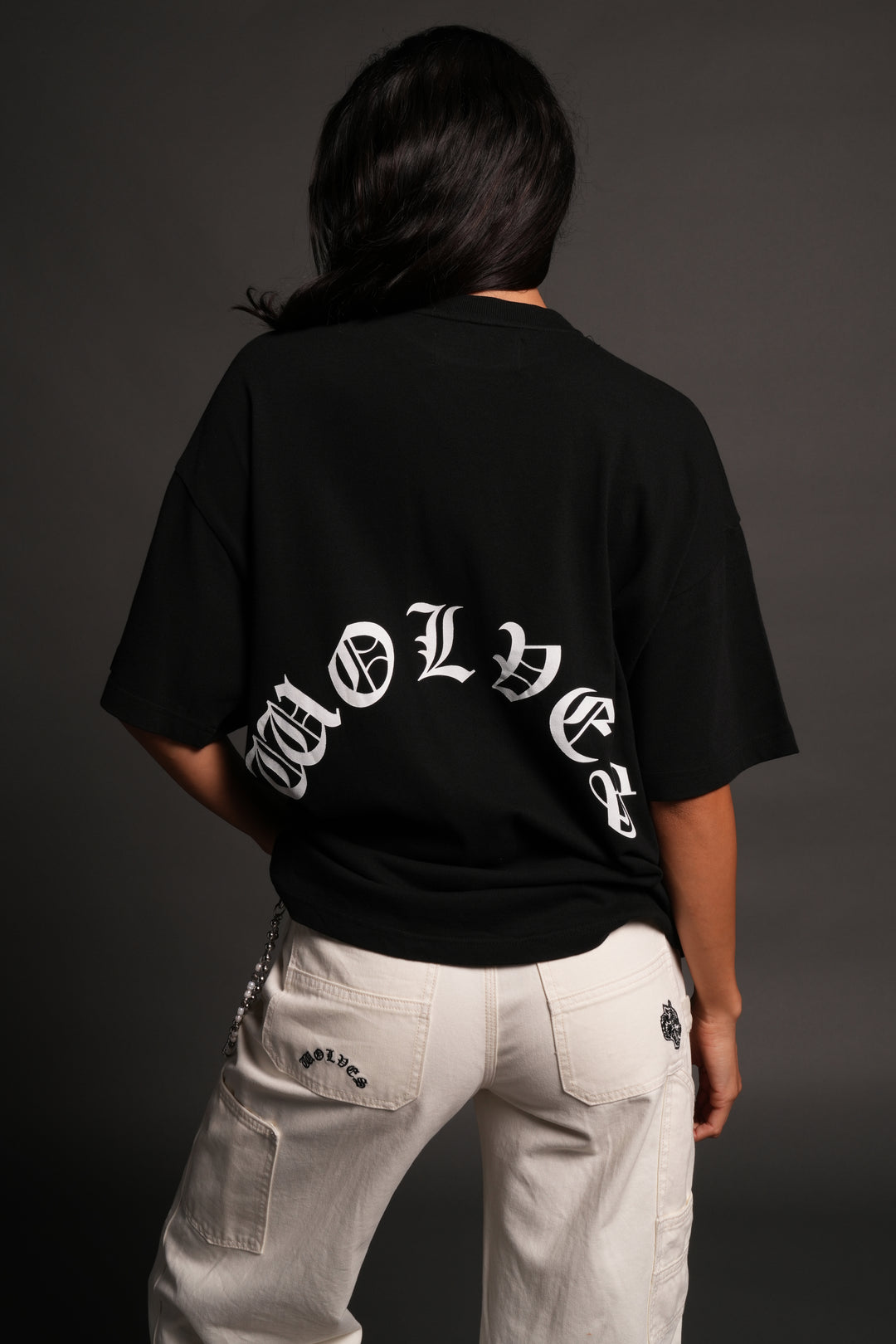 Los Cherub Premium Oversized Tee in Black