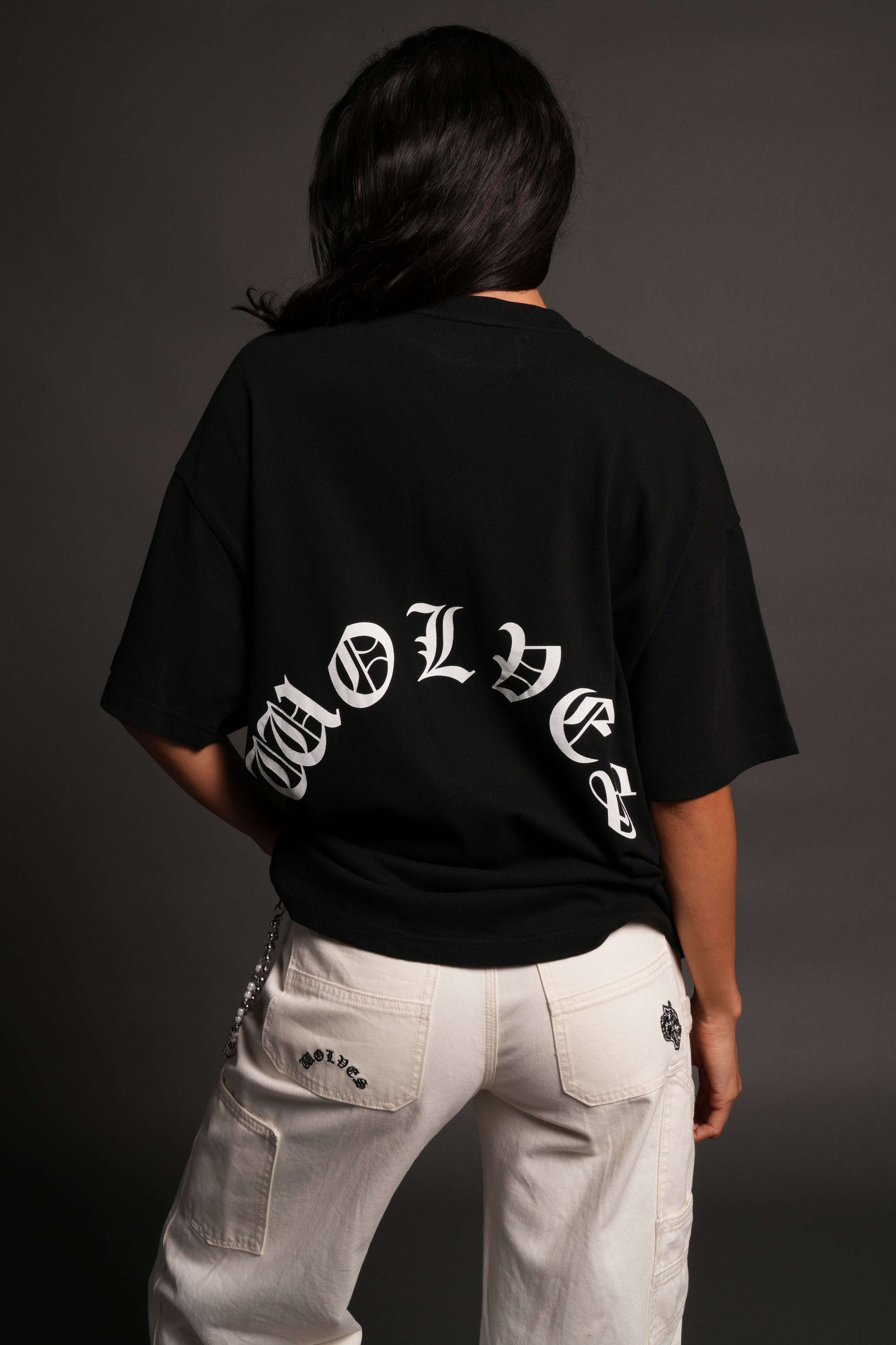 Los Cherub Premium Oversized Tee in Black