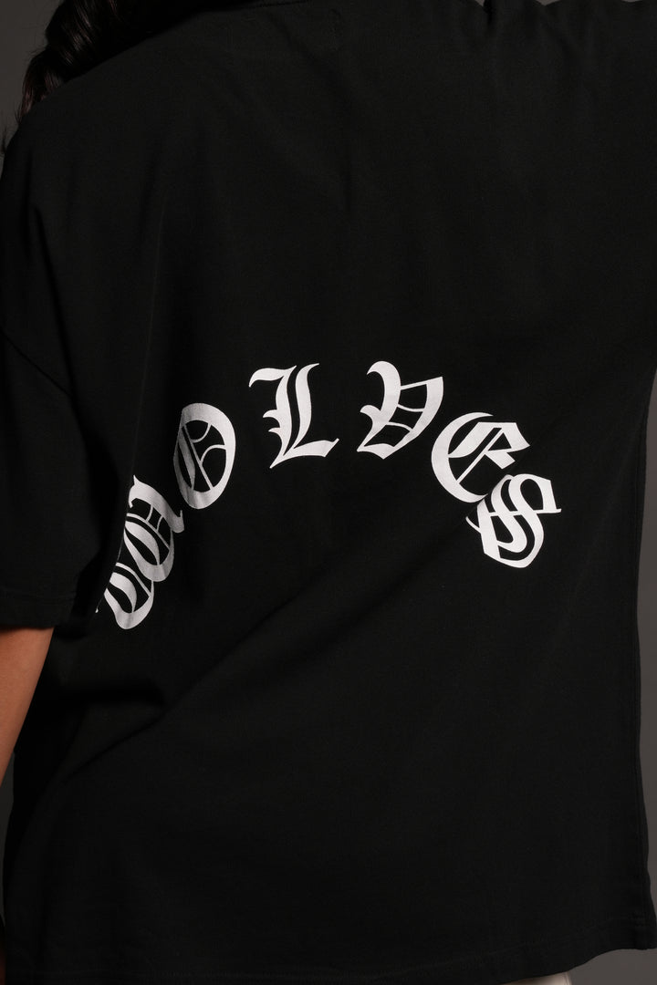 Los Cherub Premium Oversized Tee in Black