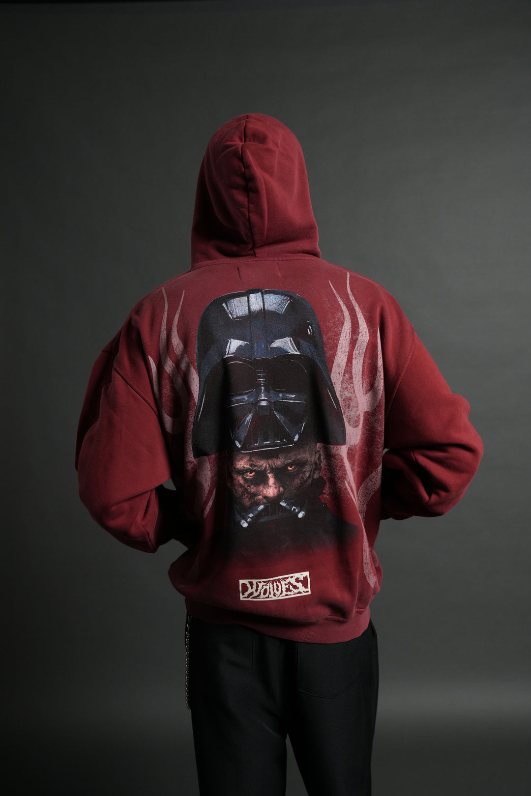 Ashes of the Dark V2 "Pierce" Hoodie in Cherry Red Drift Wash
