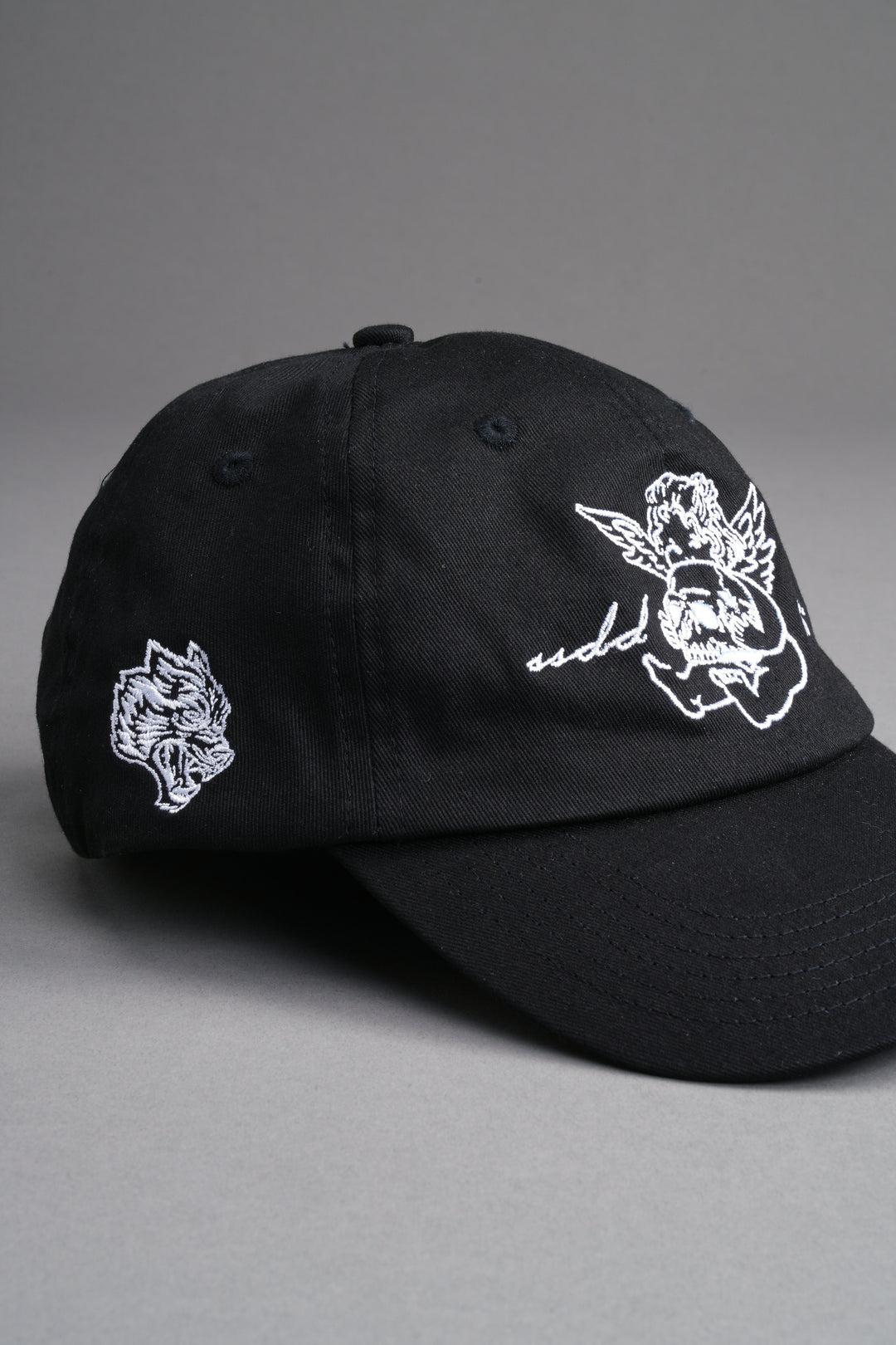 Cherub and the Skull Dad Hat V2 in Black