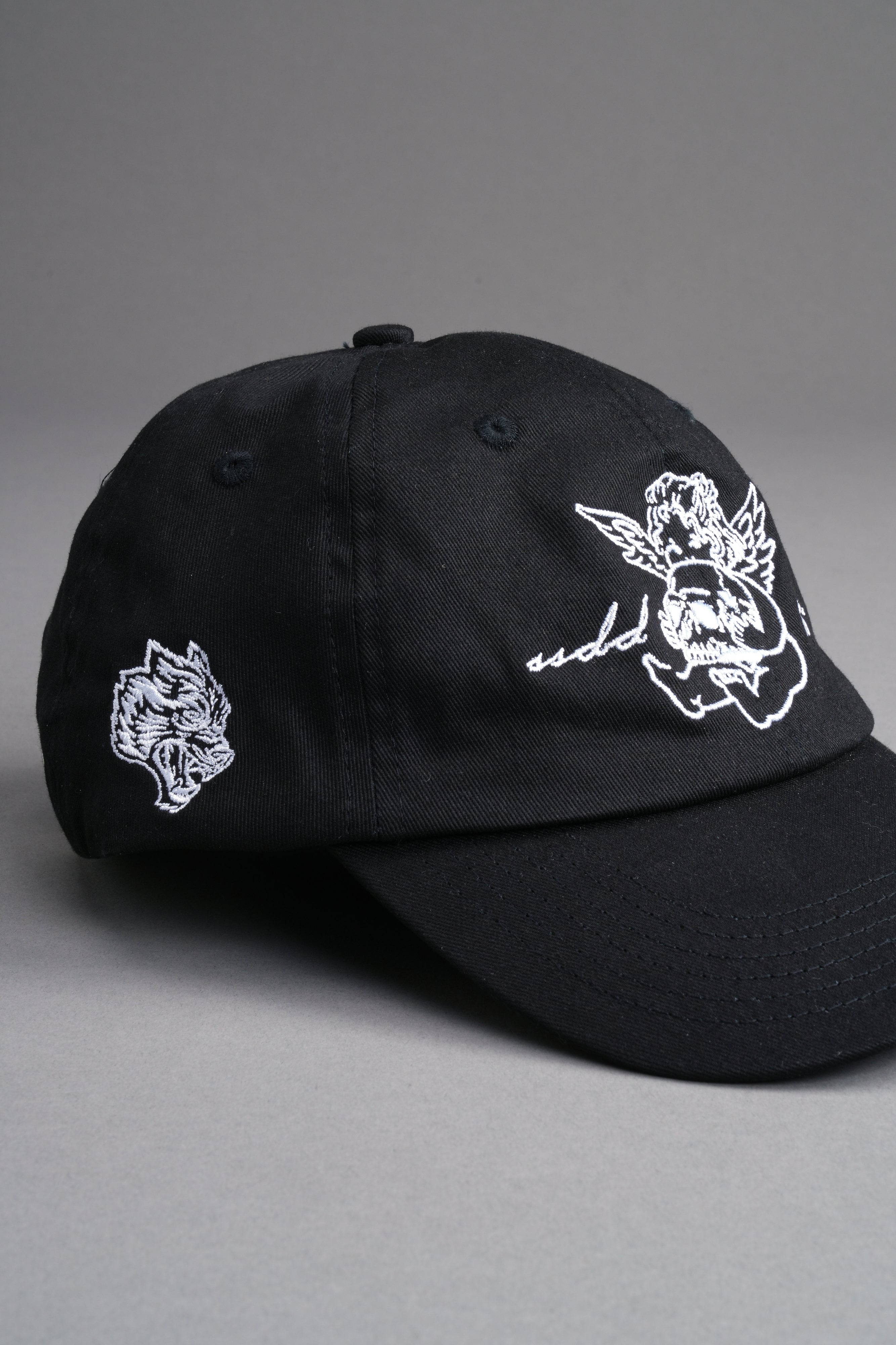 Cherub and the Skull Dad Hat V2 in Black