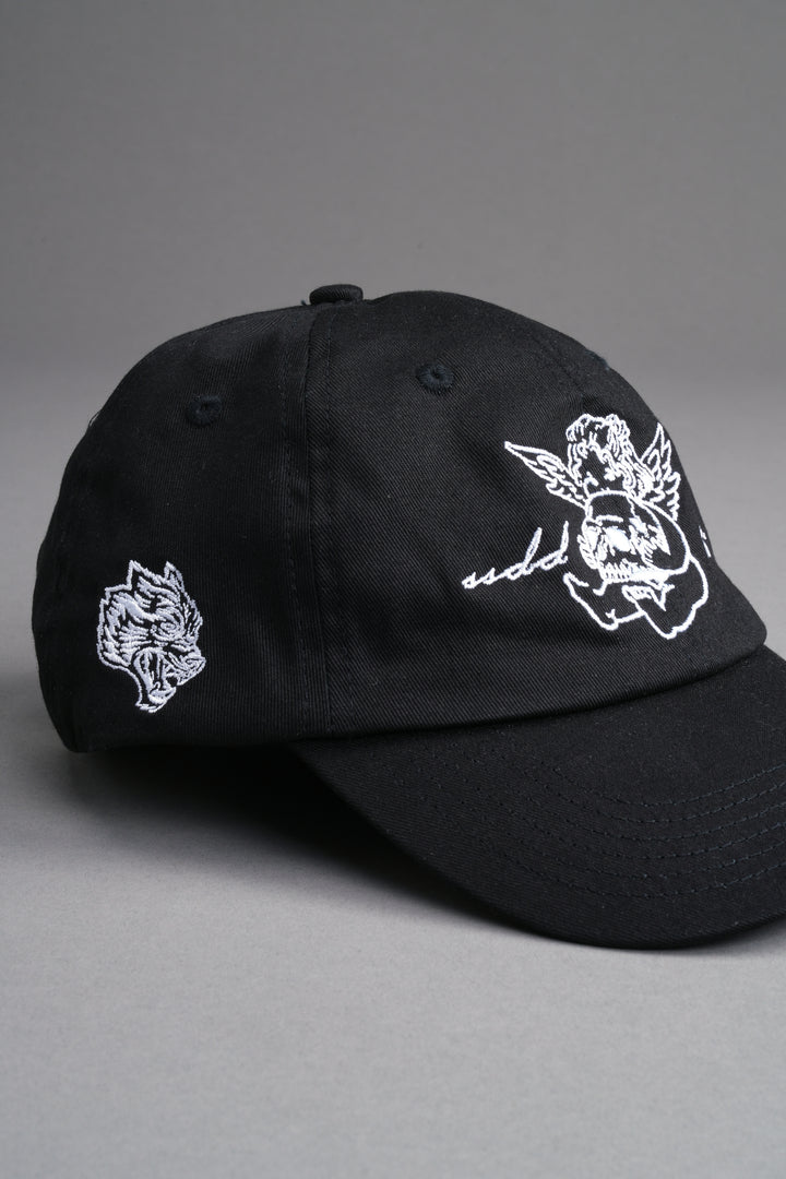 Cherub and the Skull Dad Hat V2 in Black