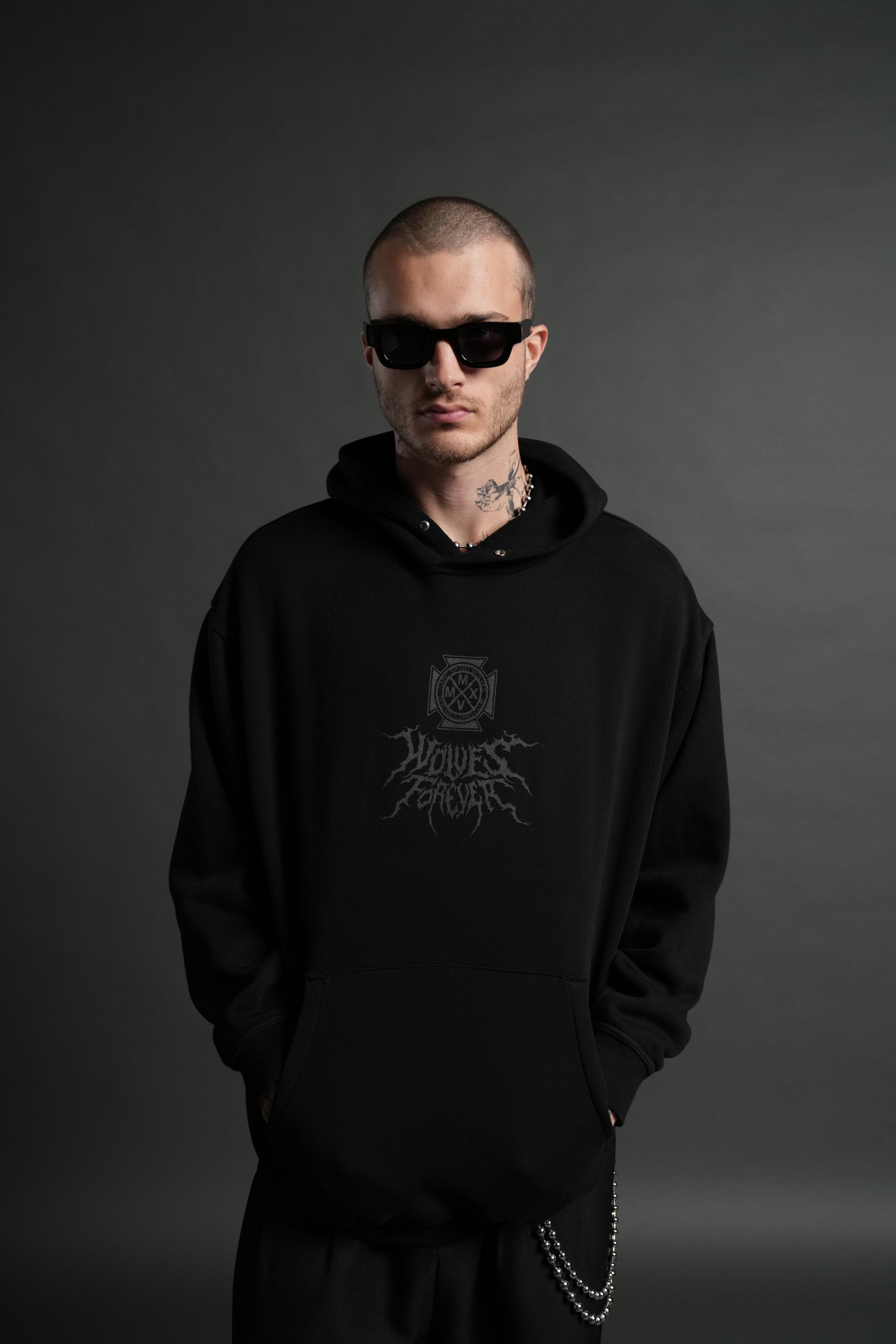 Dark Power "Pierce" Hoodie in Black