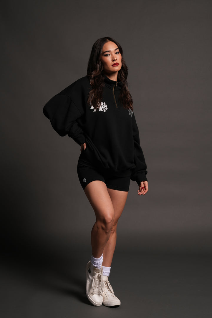 La Wolves V2 Duke 1/4 Zip Mock Neck in Black