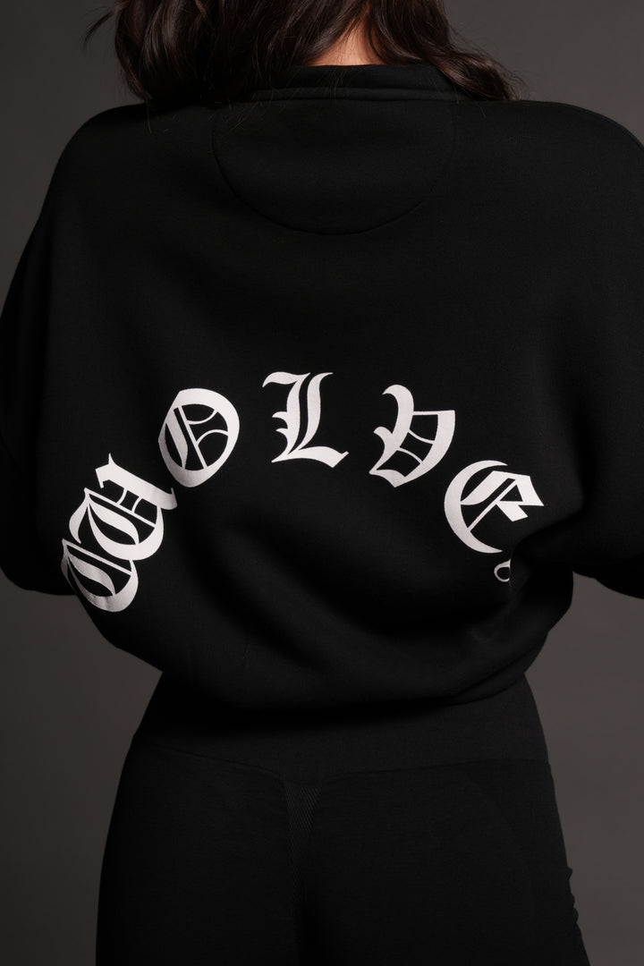 La Wolves V2 Duke 1/4 Zip Mock Neck in Black