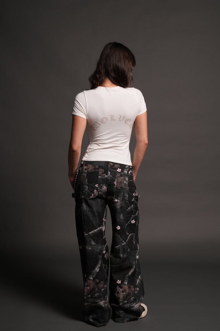La Cherub Eden Ss Tee in Cream