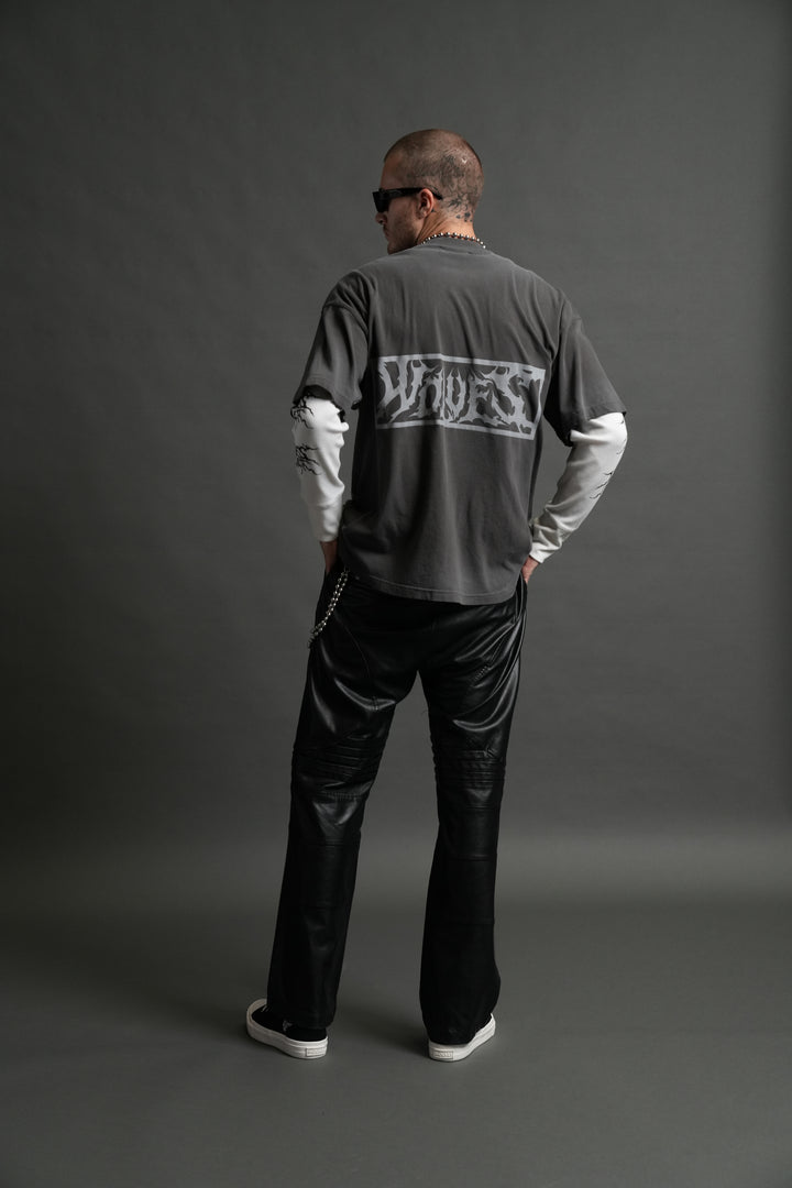 Ashes of the Dark V2 "Premium" Oversized Tee in Wolf Gray Drift Wash