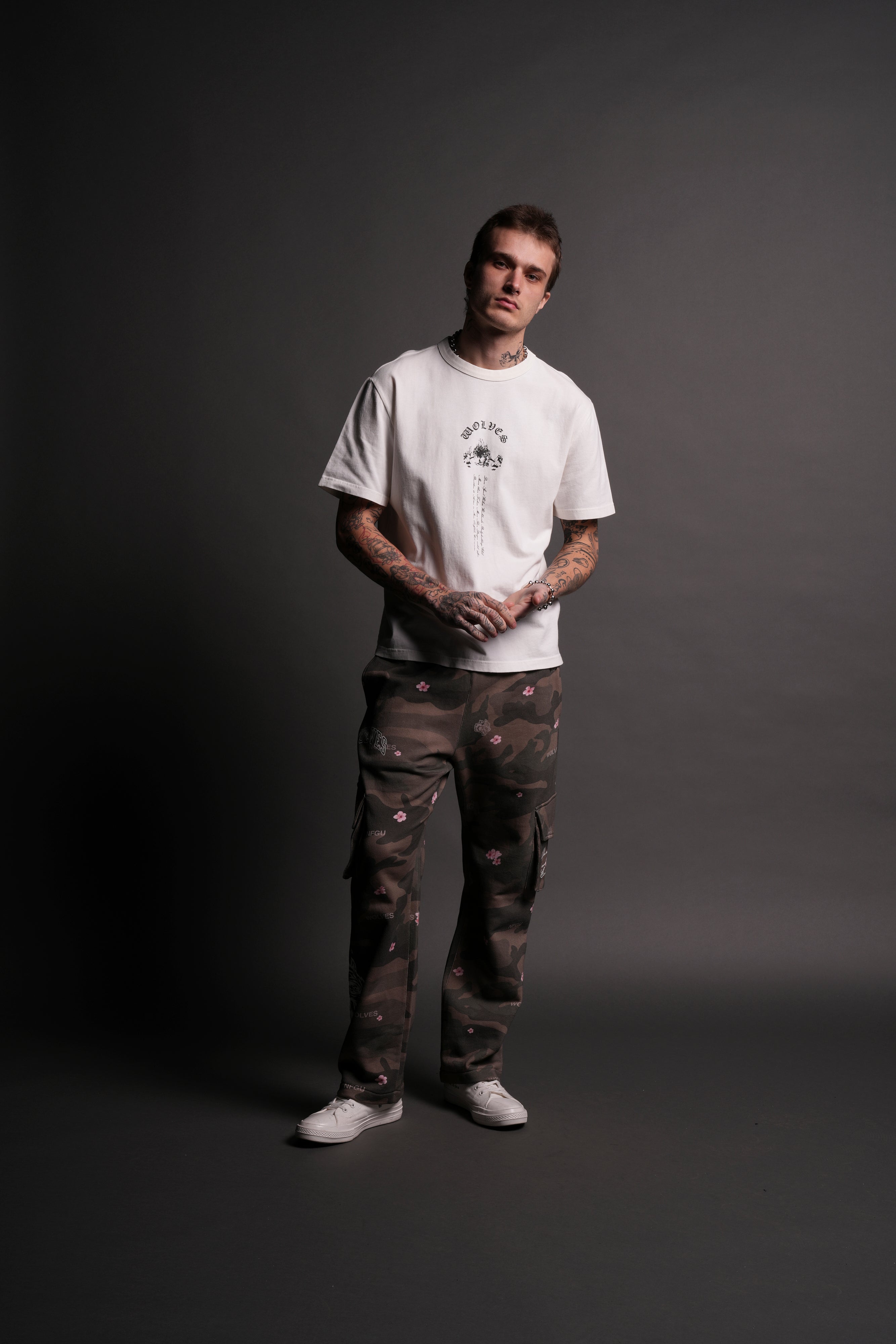 Stay Loyal Bigelow Cargo Sweat Pants in Vintage Blossom Woodland Camo