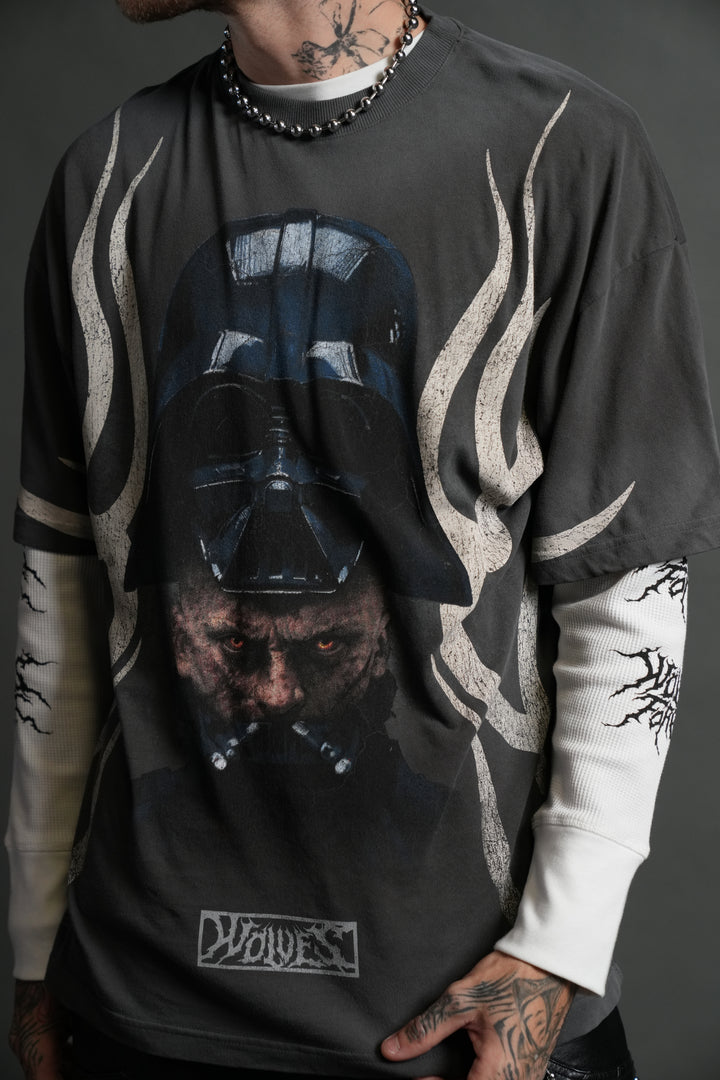 Ashes of the Dark V2 "Premium" Oversized Tee in Wolf Gray Drift Wash