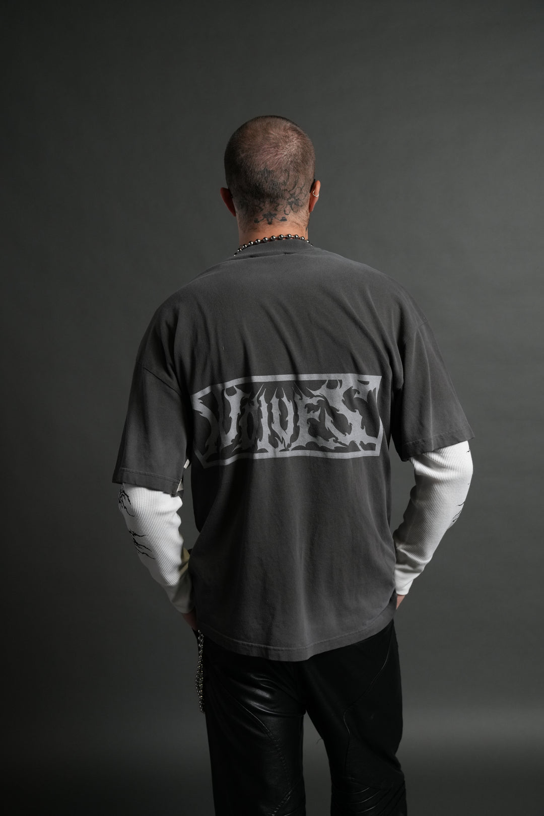 Ashes of the Dark V2 "Premium" Oversized Tee in Wolf Gray Drift Wash