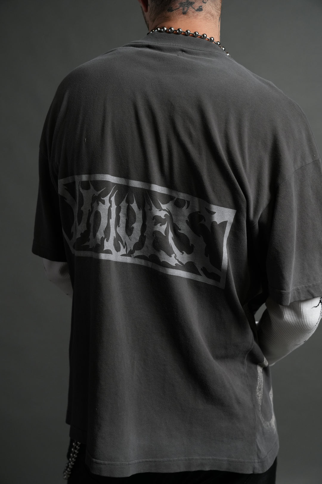 Ashes of the Dark V2 "Premium" Oversized Tee in Wolf Gray Drift Wash